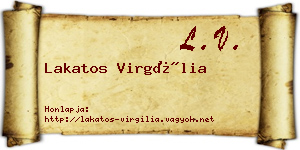 Lakatos Virgília névjegykártya